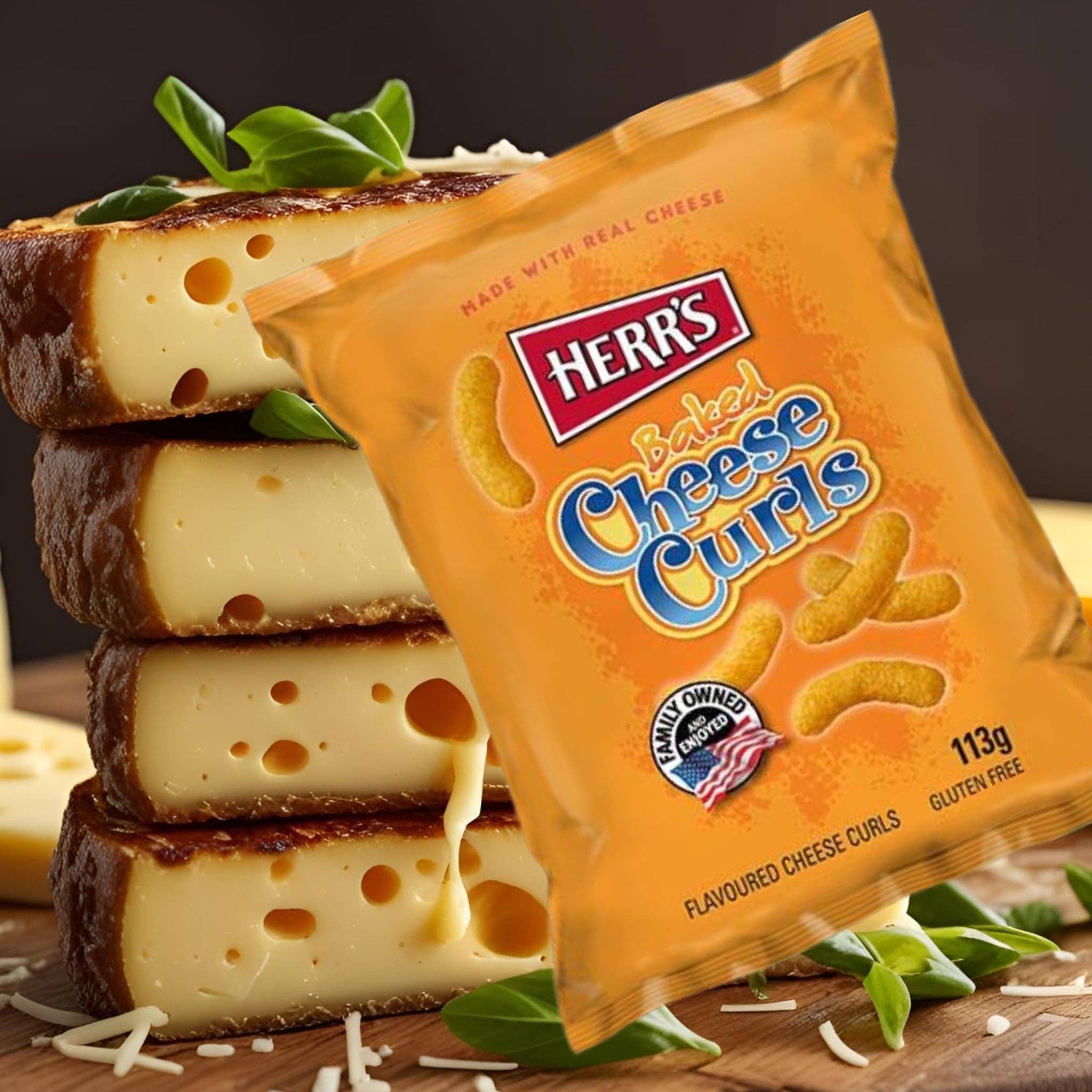 utoppa GmbH - Venta al por mayor Aperitivos inflados - HERR'S Palomitas de Queso Horneadas 113 g1