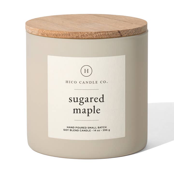 Sugared Maple - 14oz. Candle for wholesale by Hico Candle Co.