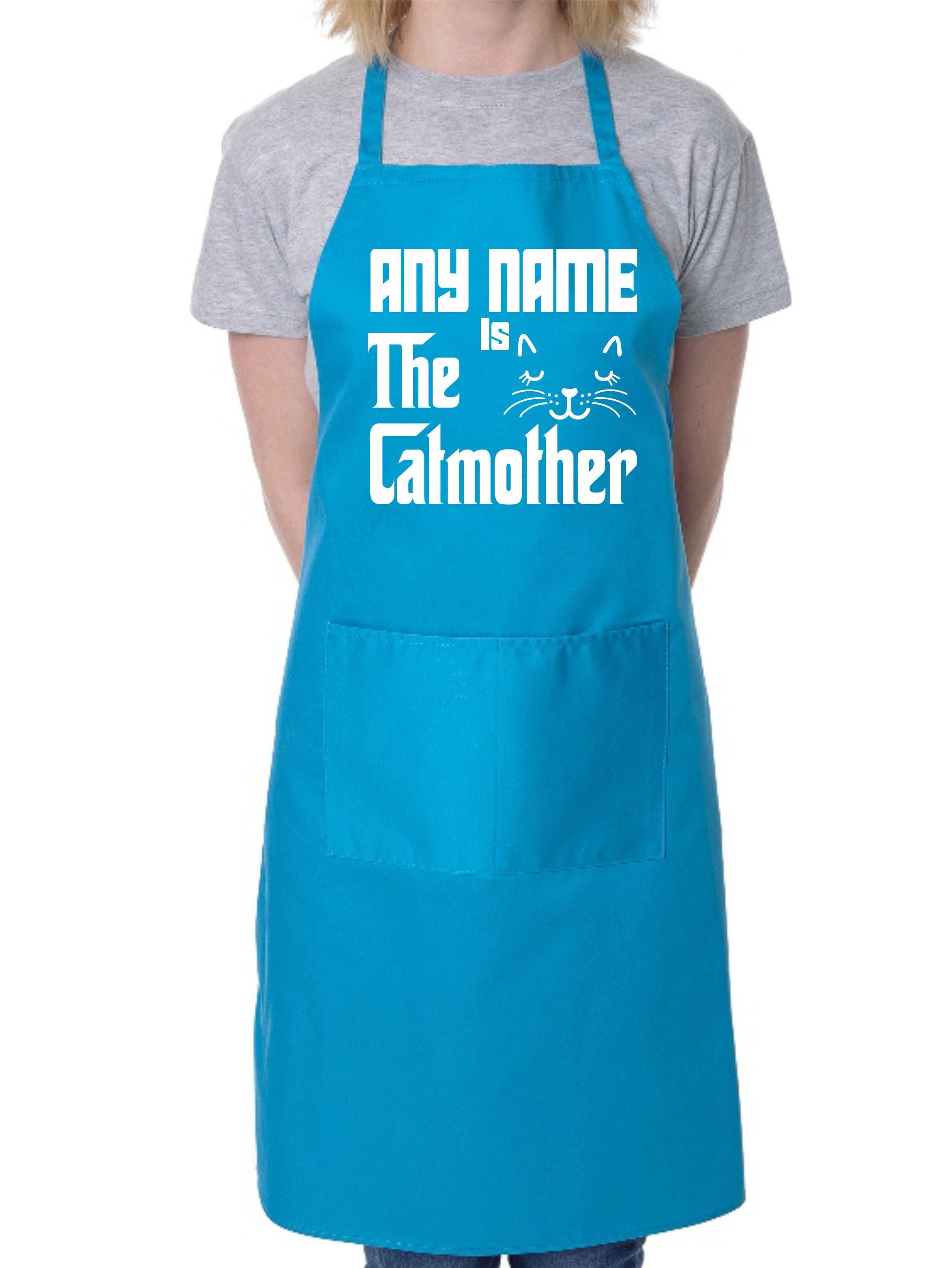 Print4U – wholesale Apron – The Catmother Apron Any Name Pet Lover Gift Personalised BBQ Cat Lover2