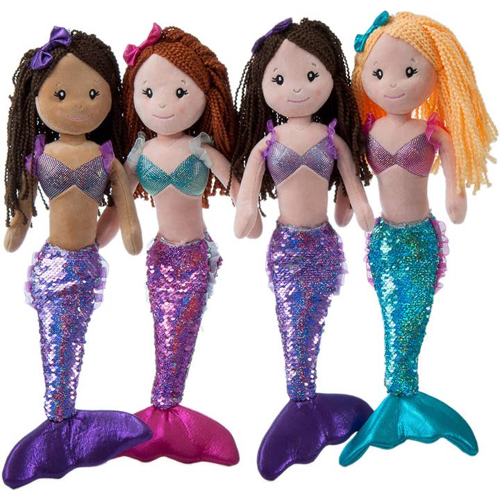 The Petting Zoo - Wholesale Doll - Kids - 18" (45cm) Sequins Mermaid Asst