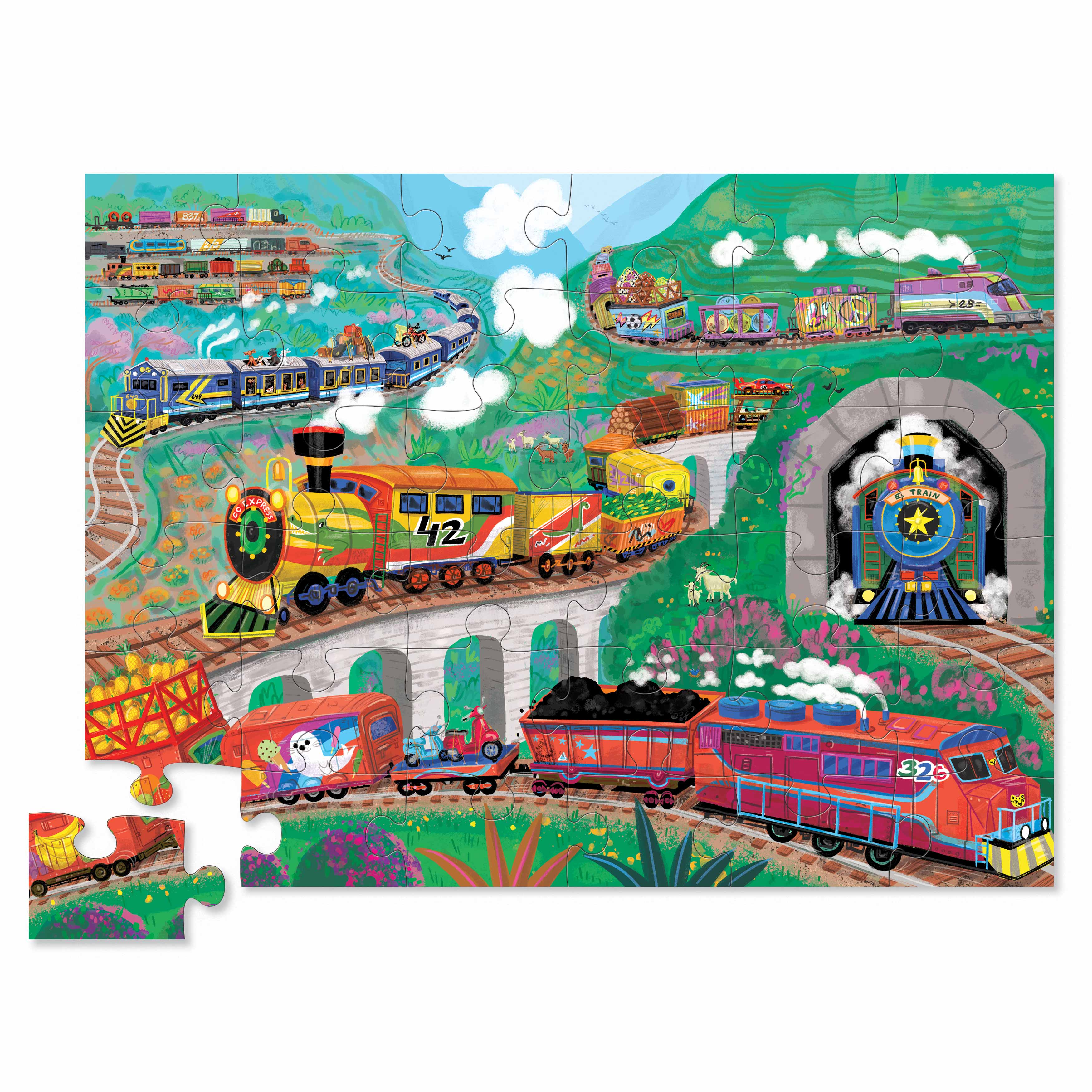 Crocodile Creek - Wholesale Puzzle - Kids - Classic Floor Puzzle 36 pc - All Aboard1