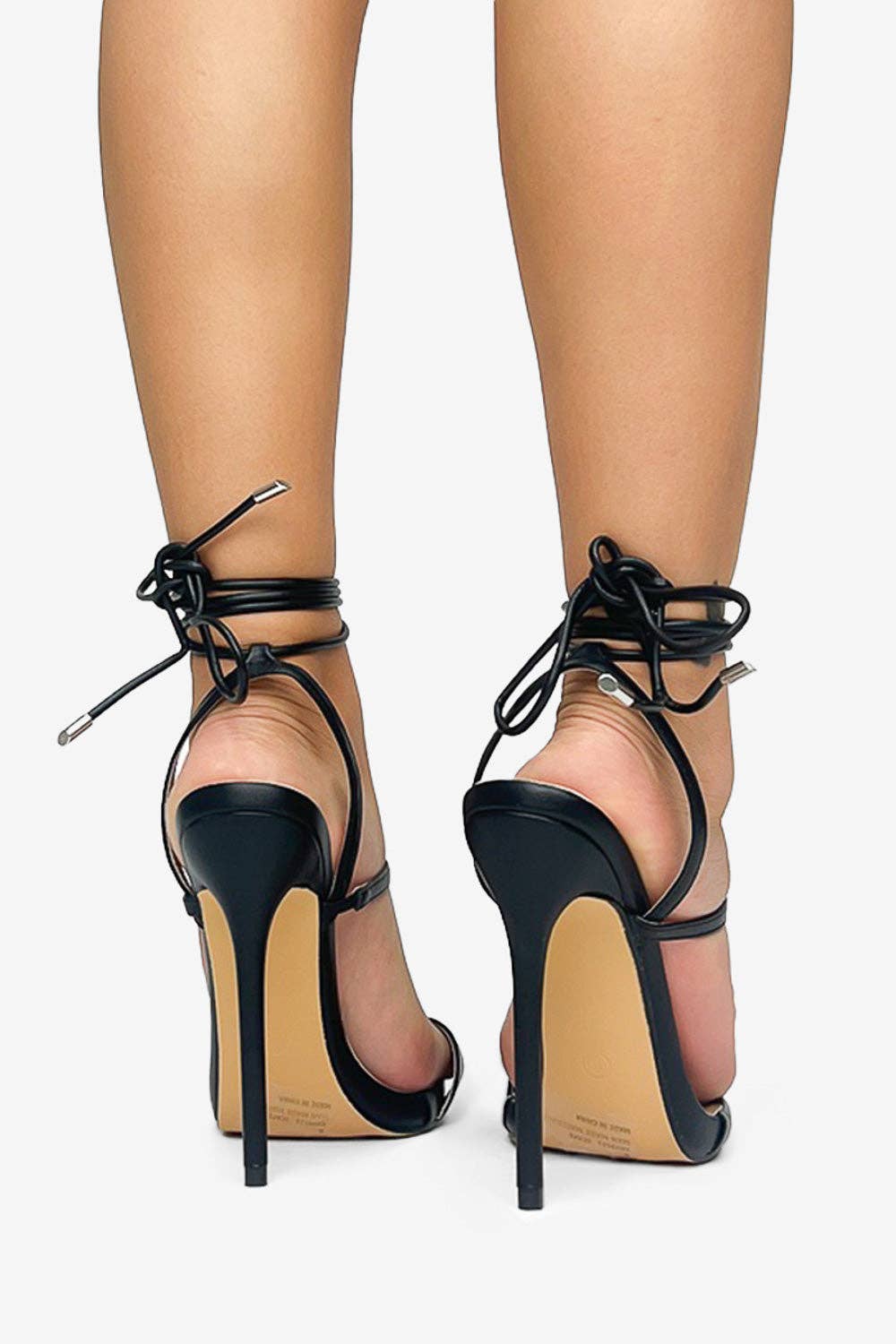 Lemonade Shoes - Vendita all'ingrosso Tacchi alti - Donna - SCAPE - Sandali con Tacco Alto da Donna in Nero e Nudo4