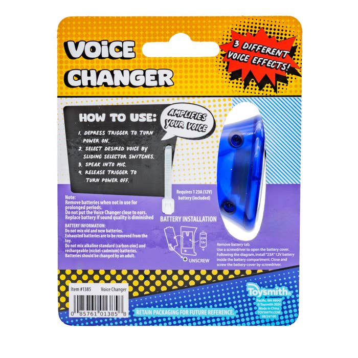 Toysmith - Wholesale Electronic Toy - Kids & Baby - 3.25" Mini Voice Changer, Colors Vary, Amplifier, Megaphone1