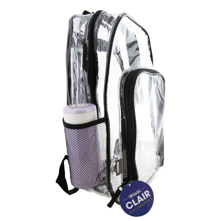 BAZIC Products - Wholesale Backpack - Unisex - Clair Clear Backpack 17"4