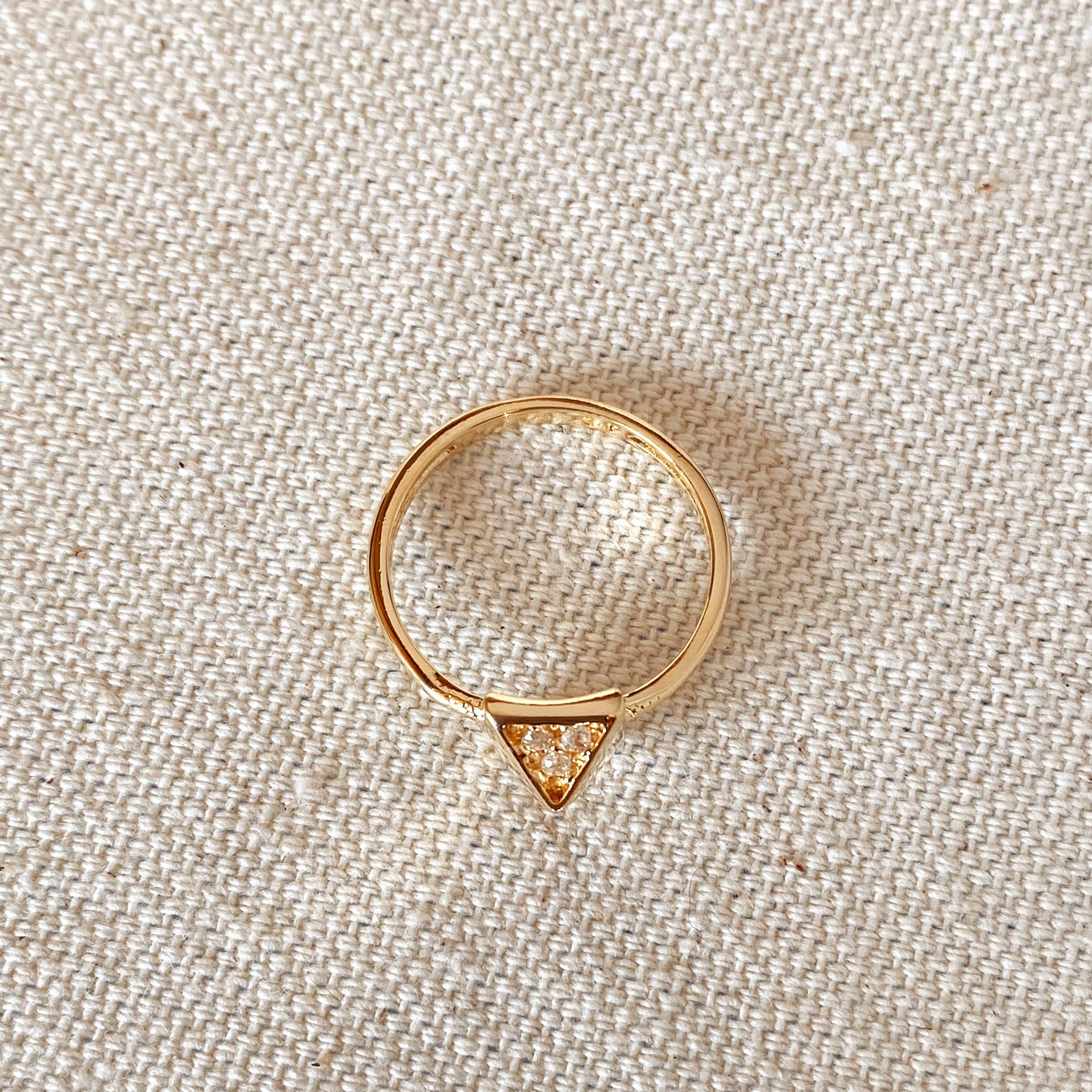 GoldFi - Wholesale Multi-Stone Ring - 18k Gold Filled Pyramid Ring2