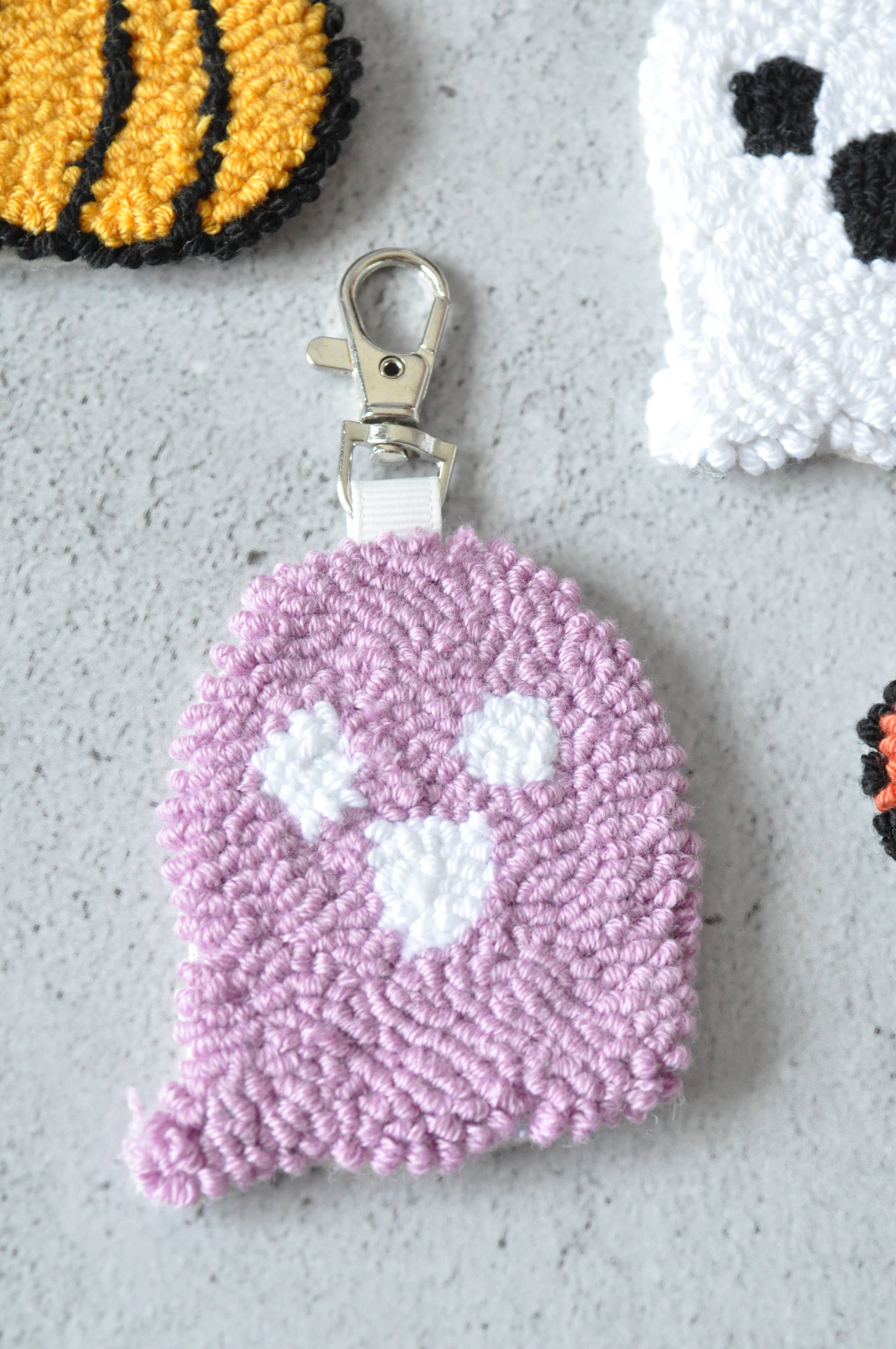 TheMellys – wholesale Keychain – Women's – Halloween  Punch Needle Keychain, Spooky Bag Charm1