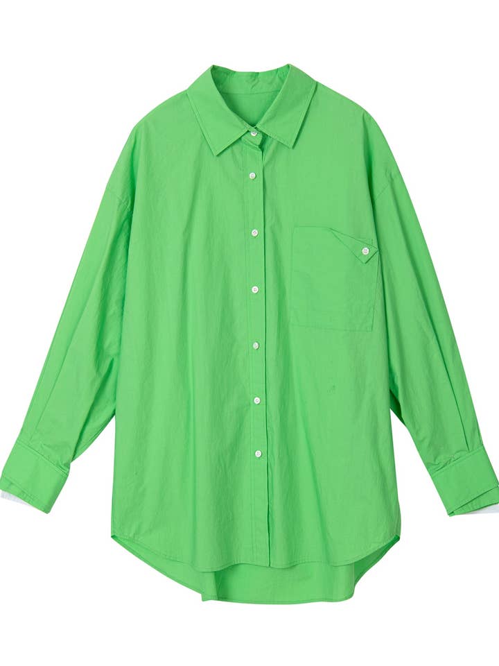 Camisa Verde Fruta Estruturada por atacado de Urlazh