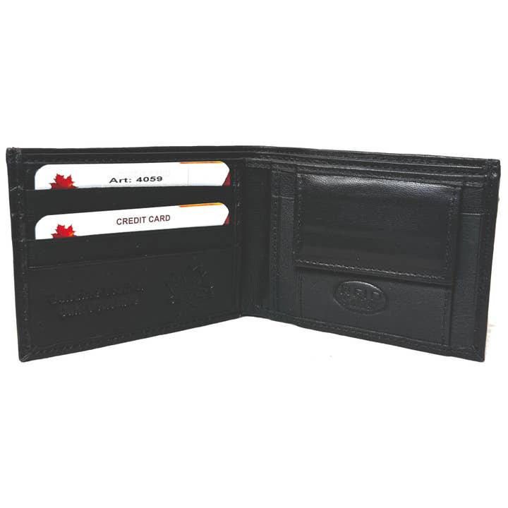 Genuine Leather Lambskin Men's Bi-Fold Wallet Coin # 4059 for wholesale by IGI CANADA