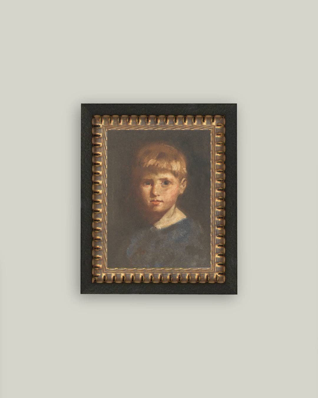 Petal Lane Home – wholesale Art print – Boy in Blue Framed Antique Art1