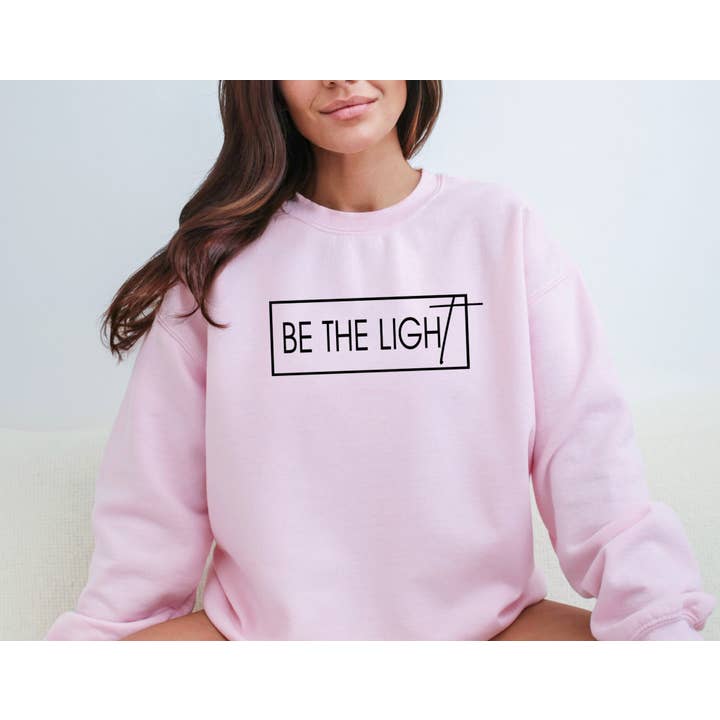 Custom T Story - Wholesale Graphic Sweatshirt - Women's - Be The Light Sweatshirt, Mathew 5:14 Sweatshirt1