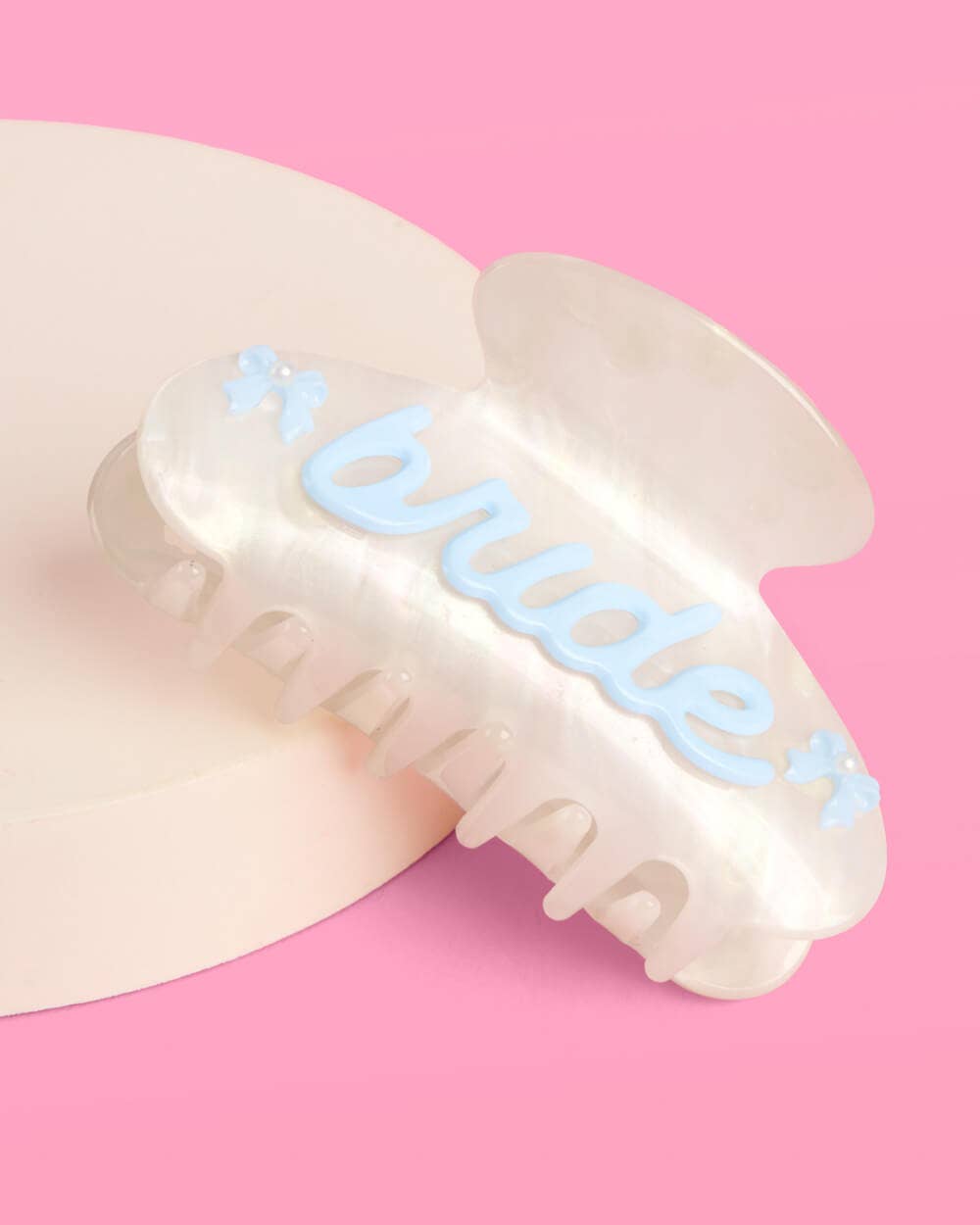 xo, Fetti - Wholesale Hair Clip - Women's - Something Blue Bride Clip - pearl acrylic claw clip5