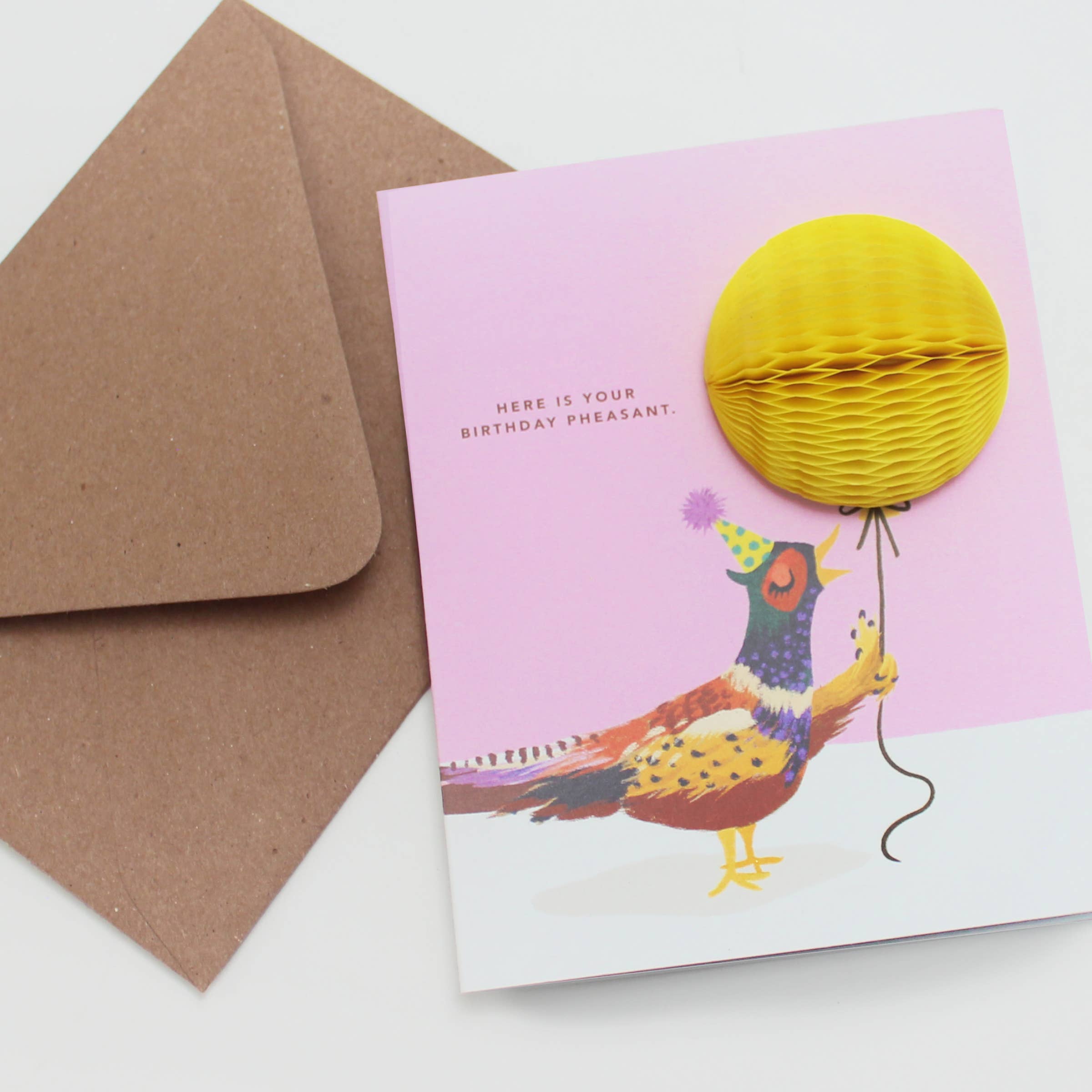 Inklings Paperie - Vente Cartes d'anniversaire - Carte pop-up - Faisan d'anniversaire3