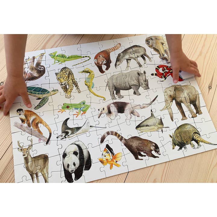 Cloudberries Jigsaw Puzzles – Engroshandel Puslespil - Børn – Dyr 100 brikker puslespil til børn