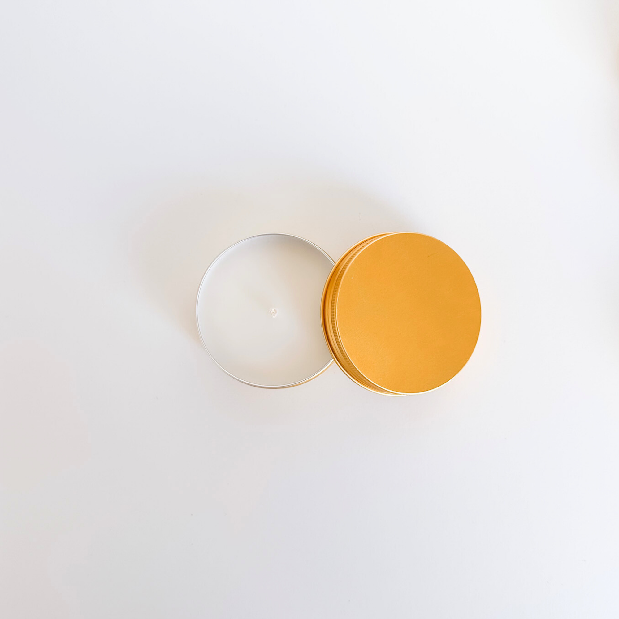 REMOVED BRAND - Wholesale Travel Candles - Mini Gold Tin Coconut Soy Candles - 2 oz3