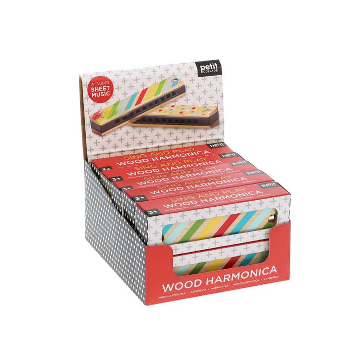 Chronicle Books - Wholesale Musical Toy - Kids & Baby - Harmonica CDU of 10 Petit Collage