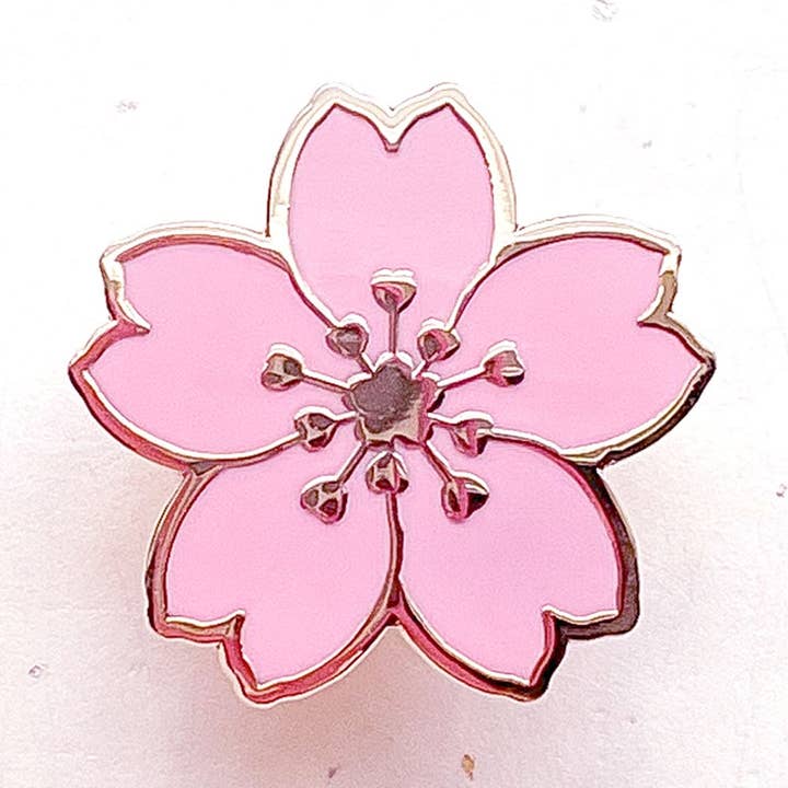 Alum and Ink – Alfinete/botão de lapela por atacado – Alfinete de esmalte Mini Sakura Blossom0