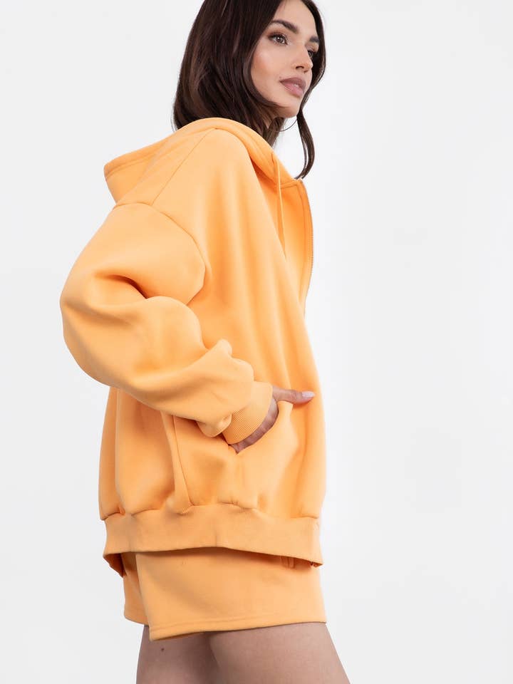 TICTOC - Wholesale Hoodie – Women's - UNIVERSITY Plush Fleece Loose Fit Zip Up Hoodie With Pockets31