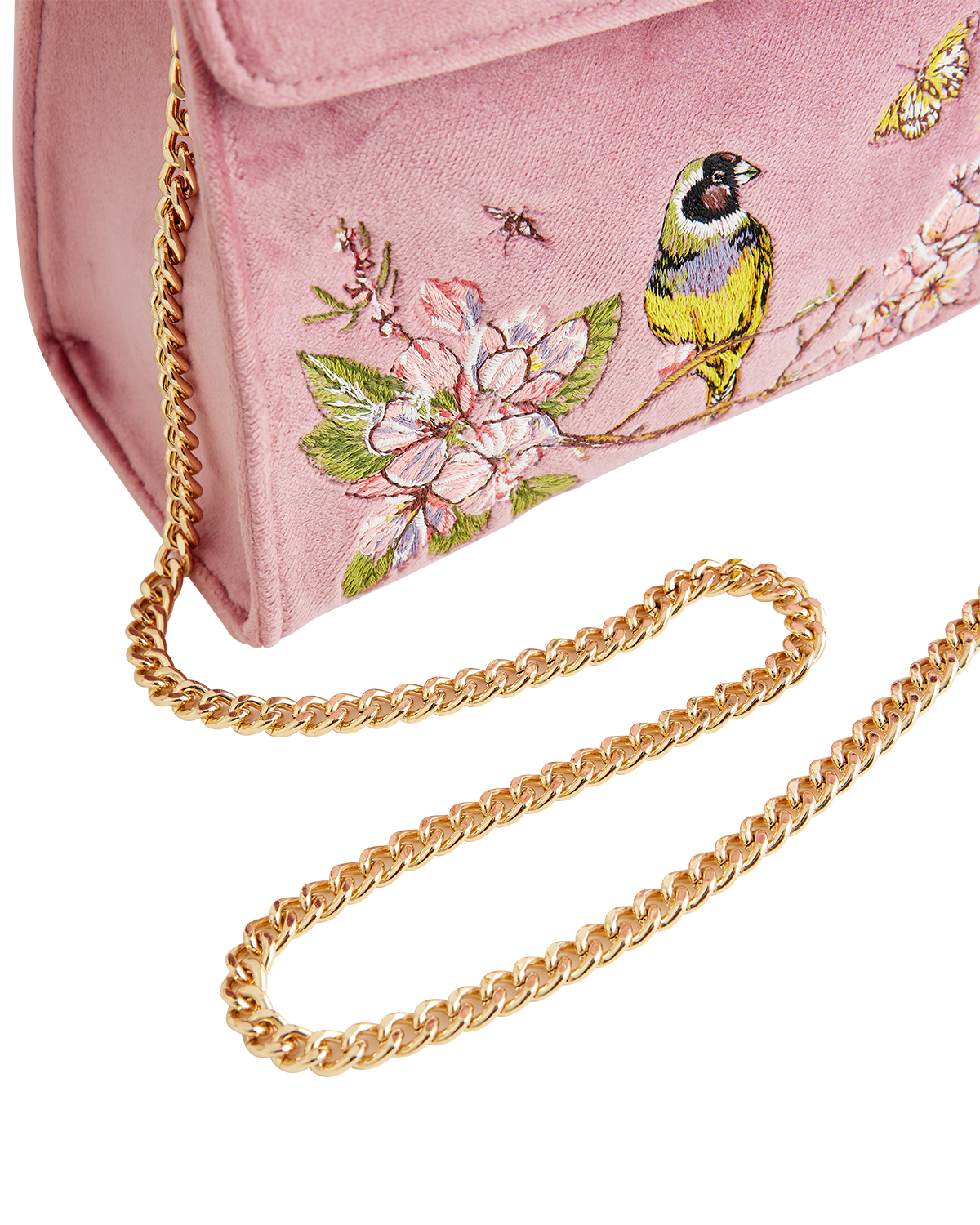 Fable England - Wholesale Tote Bag - Women's - Morning Song Bird Embroidered Mini Pink Tote - UK, US & EU7