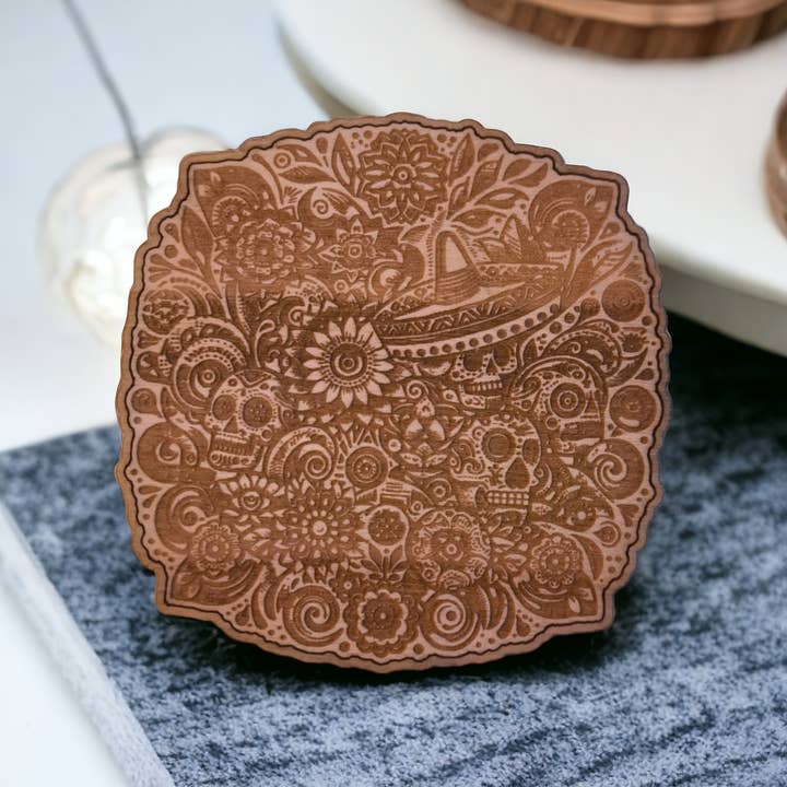 Studio Rima - Wholesale Coasters - Set of 6 Mexican Patterns Coasters - Perfect Gift6