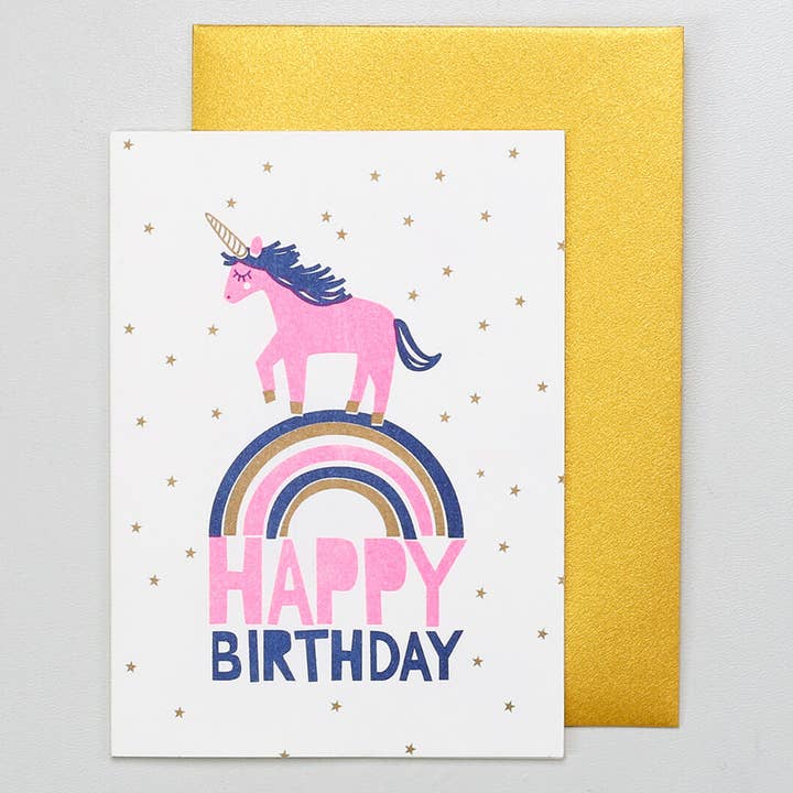 5x Carta Unicorno - Buon Compleanno per la vendita all'ingrosso da parte di Perlenfischer