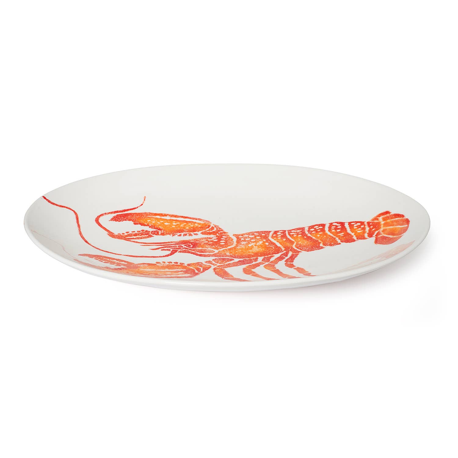 BlissHome - Wholesale Platter - Extra Large Platter Orange Lobster | Oval Serving Platter2
