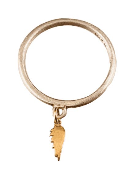 Anillo con forma de ala de ángel y oro de 14 quilates para venta al por mayor de GK Designs