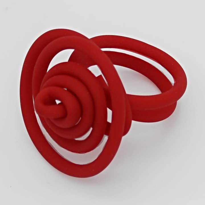 Red Cefalu Swirl Ring for wholesale by Sylca Designs