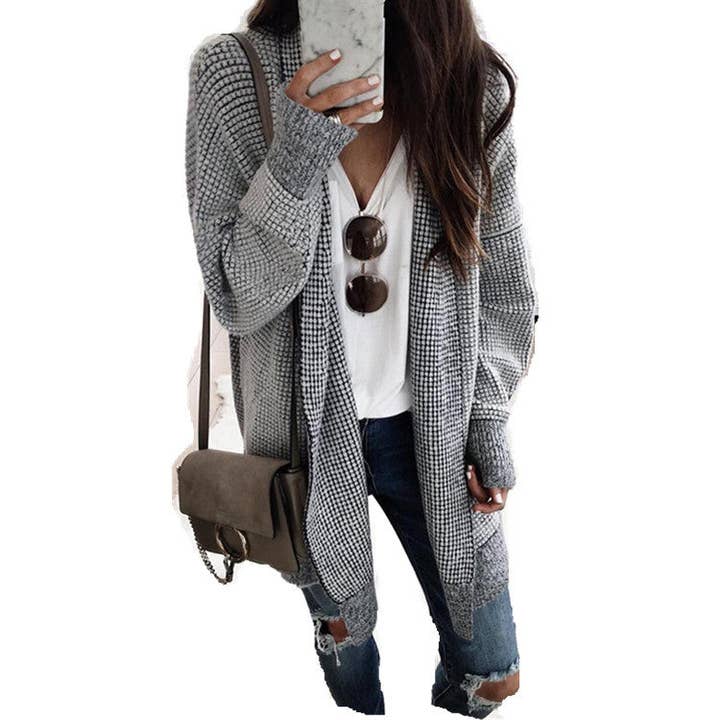 Picture Color New Autumn And Winter Sweaters Women's Plaid Woolen for wholesale on Faire