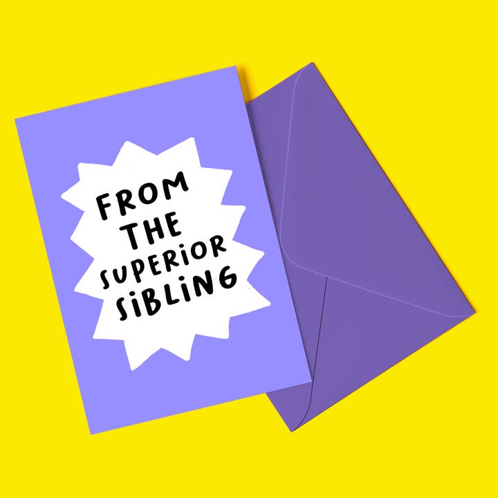 Central 23 Cards - Wholesale Birthday card - FROM THE SUPERIOR SIBLING Funny Birthday Card for Him, Her1
