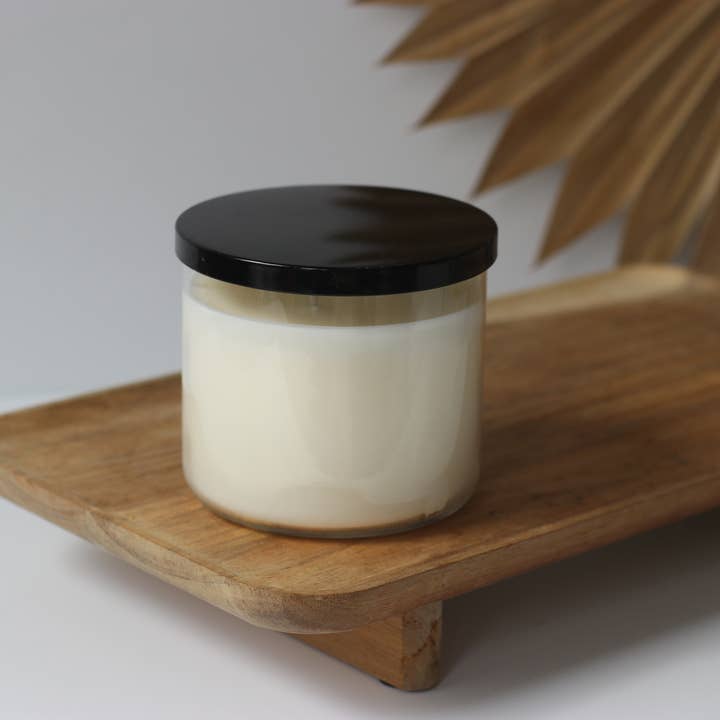 Nova Candle Co - Venta al por mayor Velas en tarros - Sin etiqueta | Vela clásica de cera de soja de 3 mecha | Vela de cristal