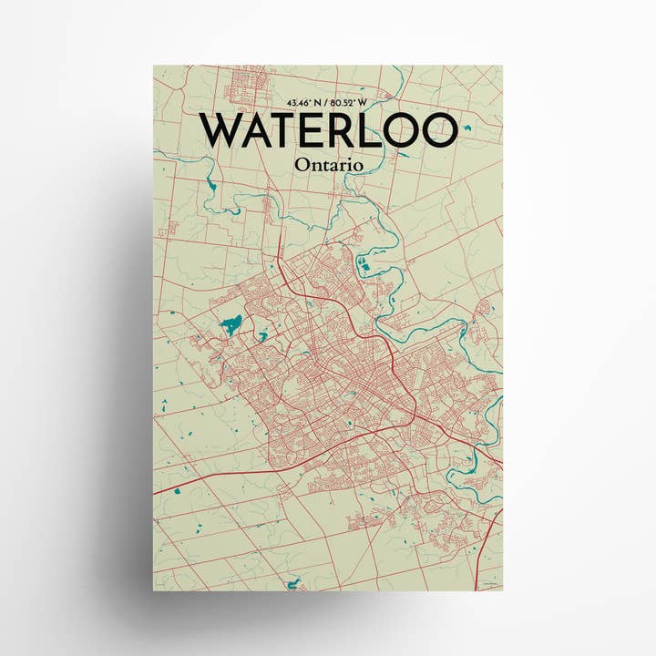 OurPoster.com - Wholesale Poster - Waterloo City Map Poster
