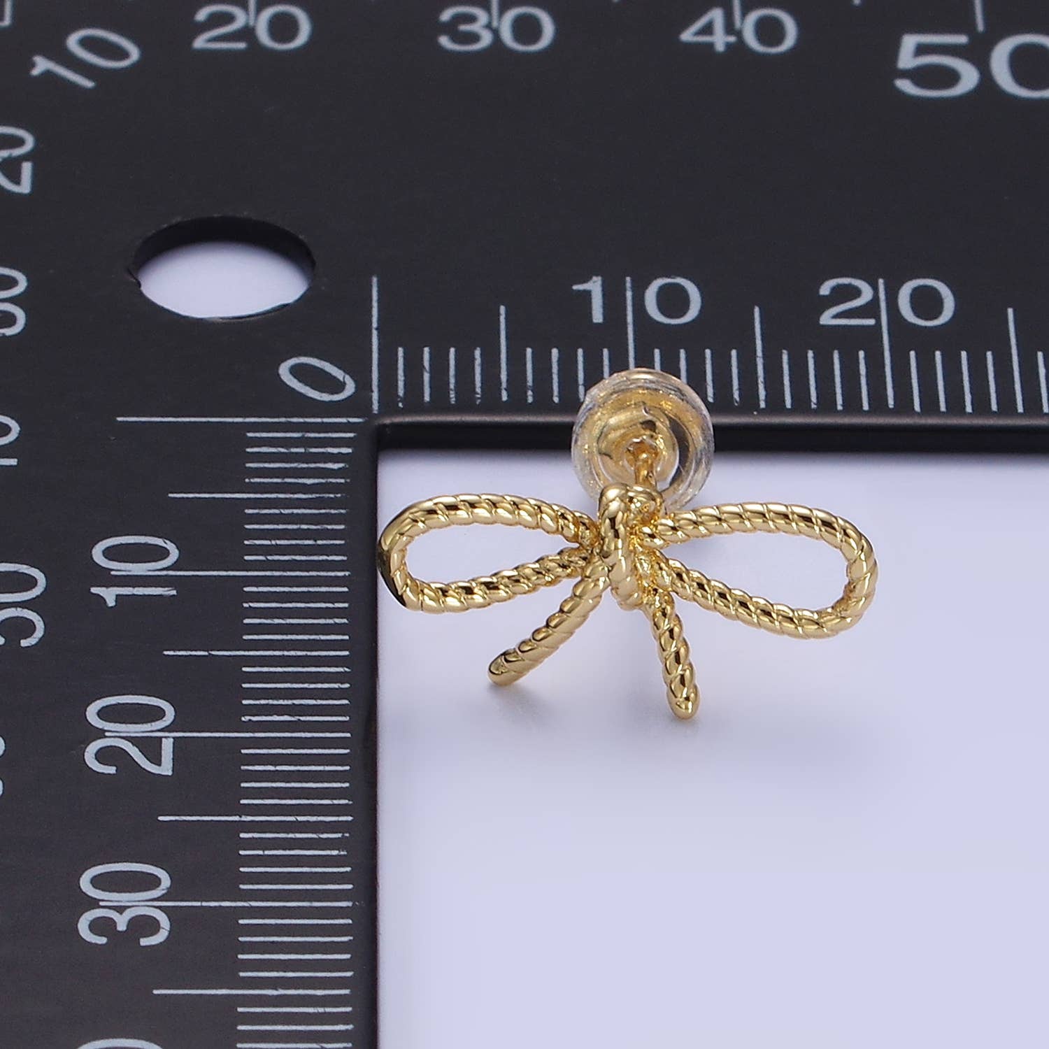 Aim Eternal - Wholesale Knopjes/oorstekers - 24-karaats gouden oorbellen met strik 3