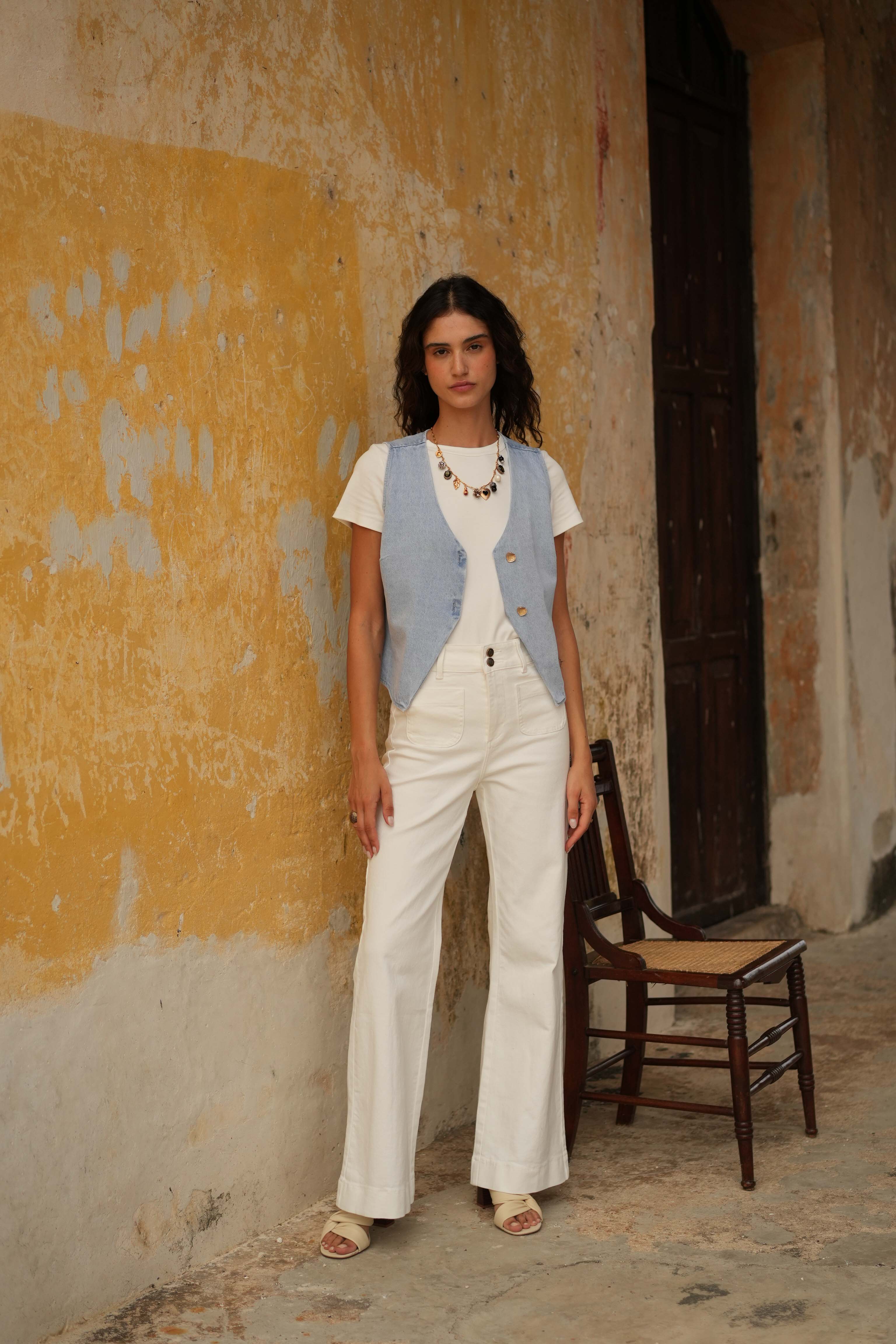 Oraije Paris – calças de ganga - Mulher por atacado – Elena flare jeans20