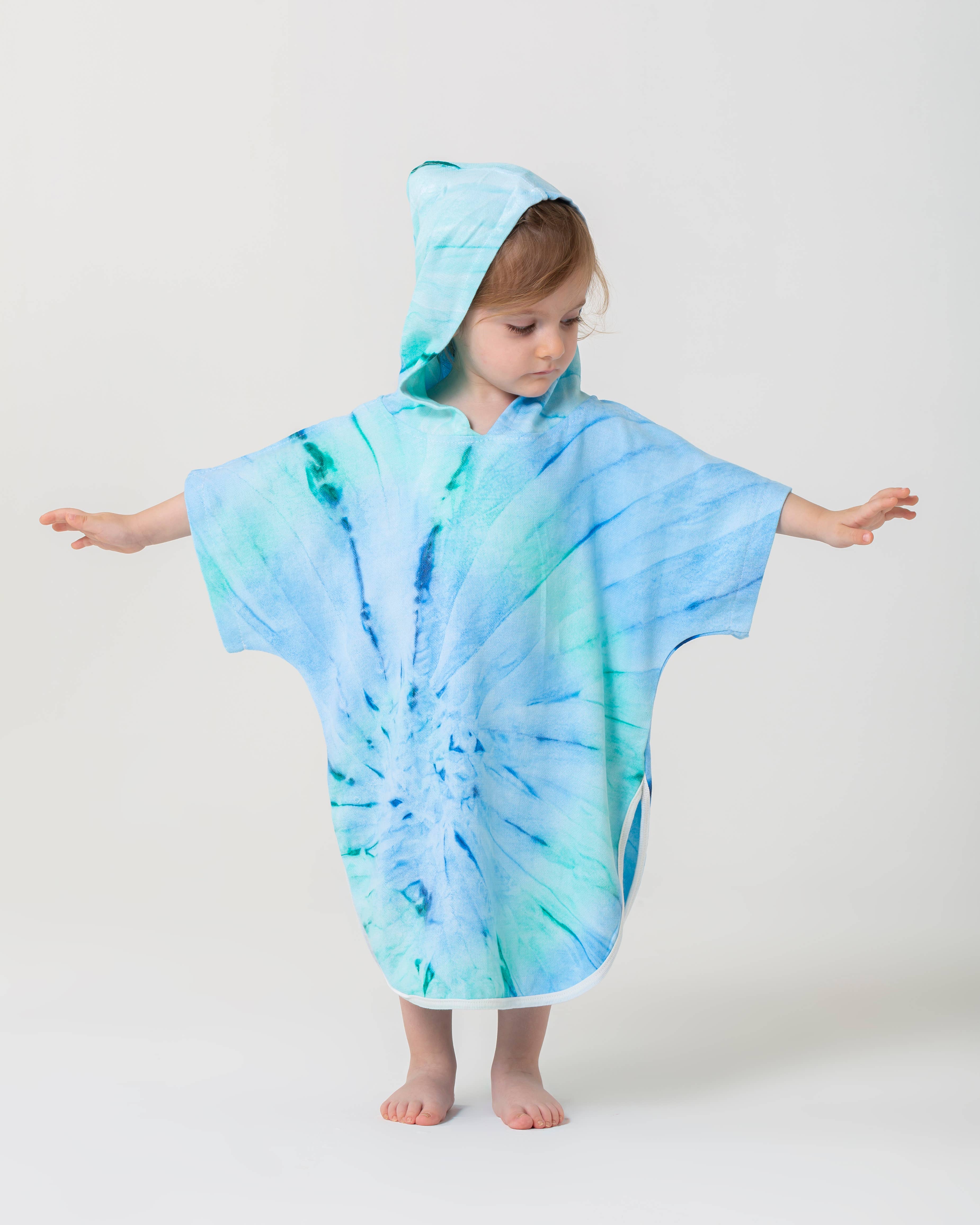 Kikoya – Toalha poncho - Crianças e bebés por atacado – Poncho com Capuz para Crianças - Toalha de Praia para Troca e Natação1
