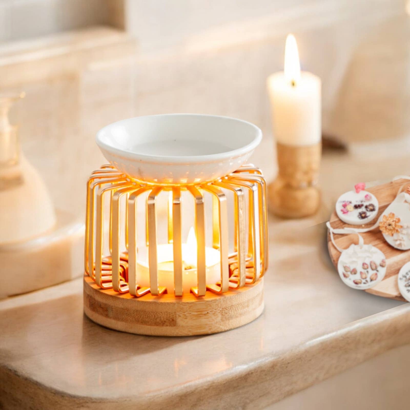 Zen'Arôme – Engroshandel Lyseholder – Moderne duftbrænder i metal, keramik og bambus Aero5