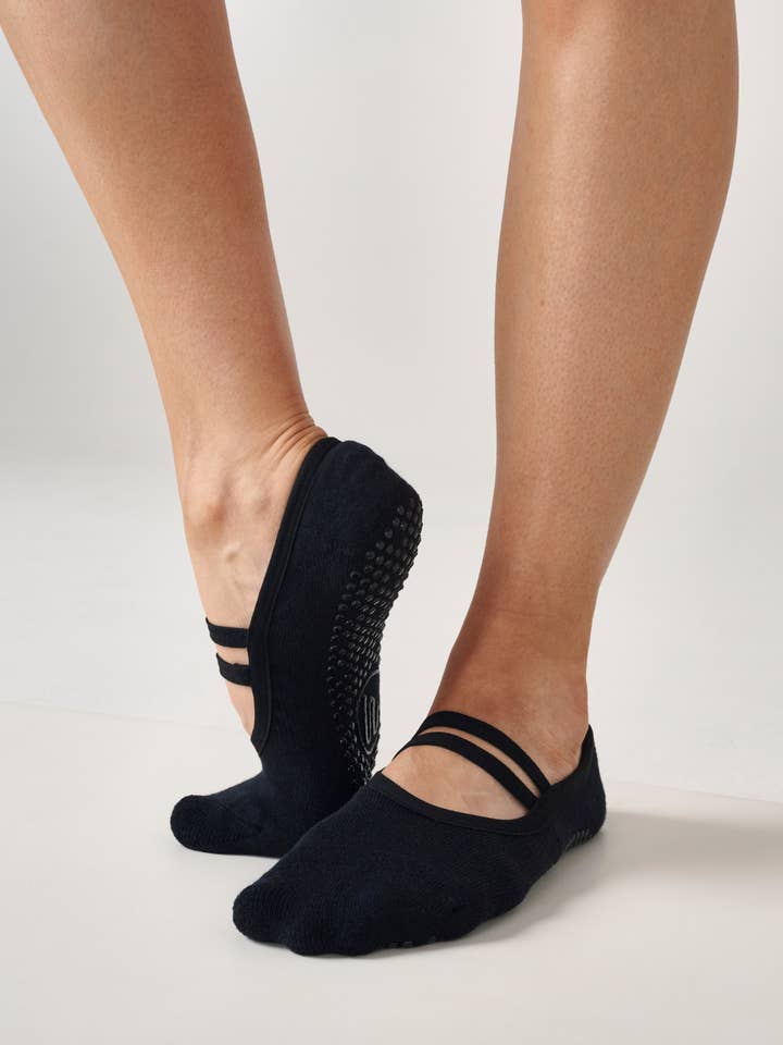 Ballet Non Slip Grip Socks - Classic Black for wholesale by MoveActive