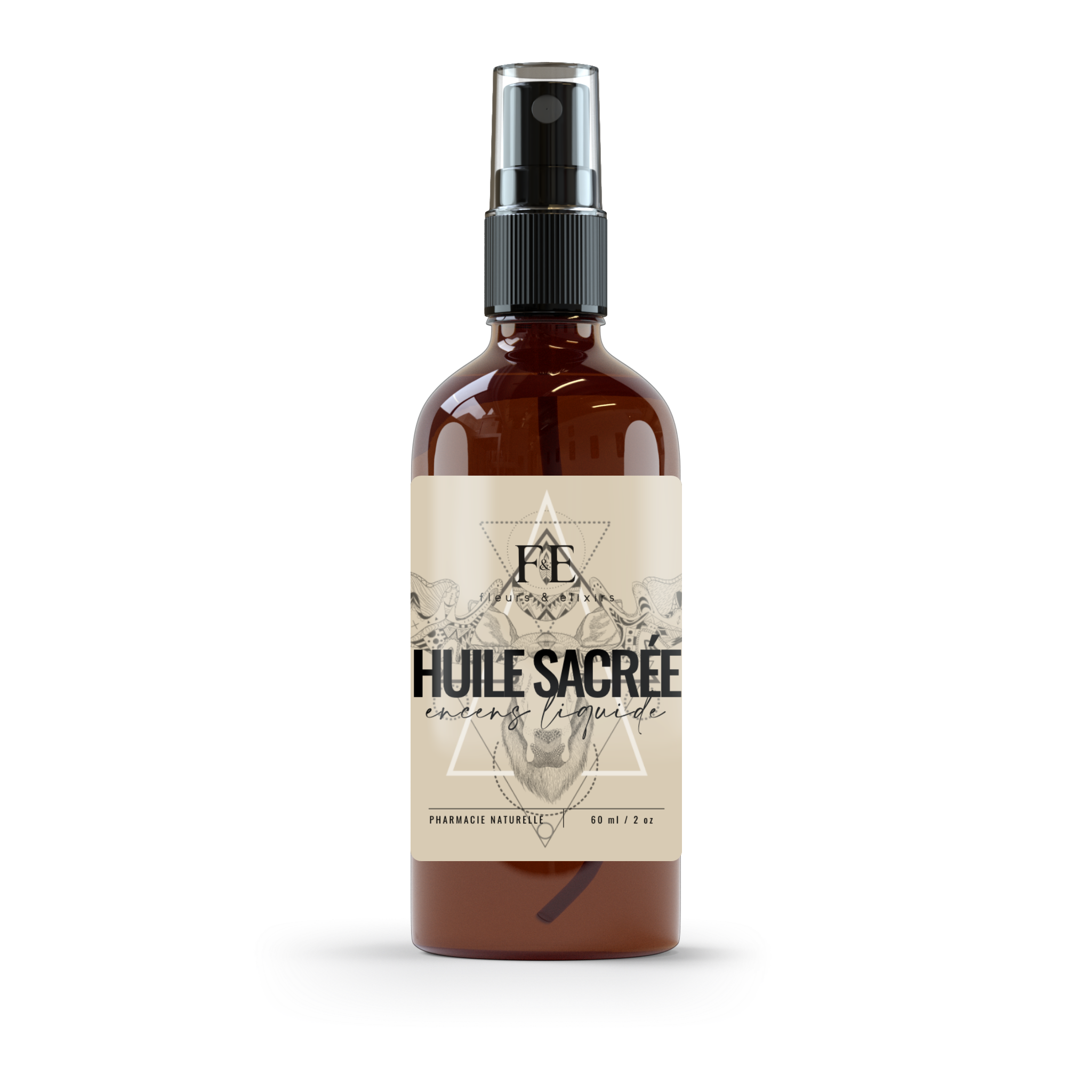 Fleurs & Elixirs – wholesale Essential oil – Huile Sacrée - Encens liquide 60 ml / 2oz1