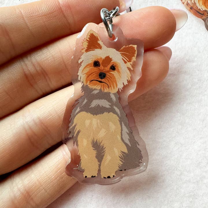 Our Cheery Corner - Wholesale Keychain - Unisex - Yorkshire Terrier (blue & tan yorkie) Keychain1