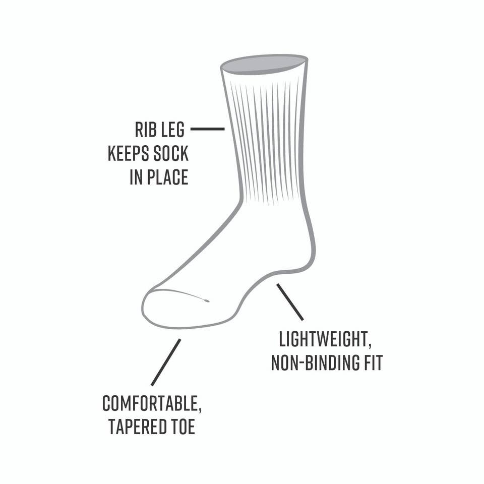 Maggie's Organics - Wholesale Socks - Unisex - Organic Cotton Socks - Lightweight Crew SS263
