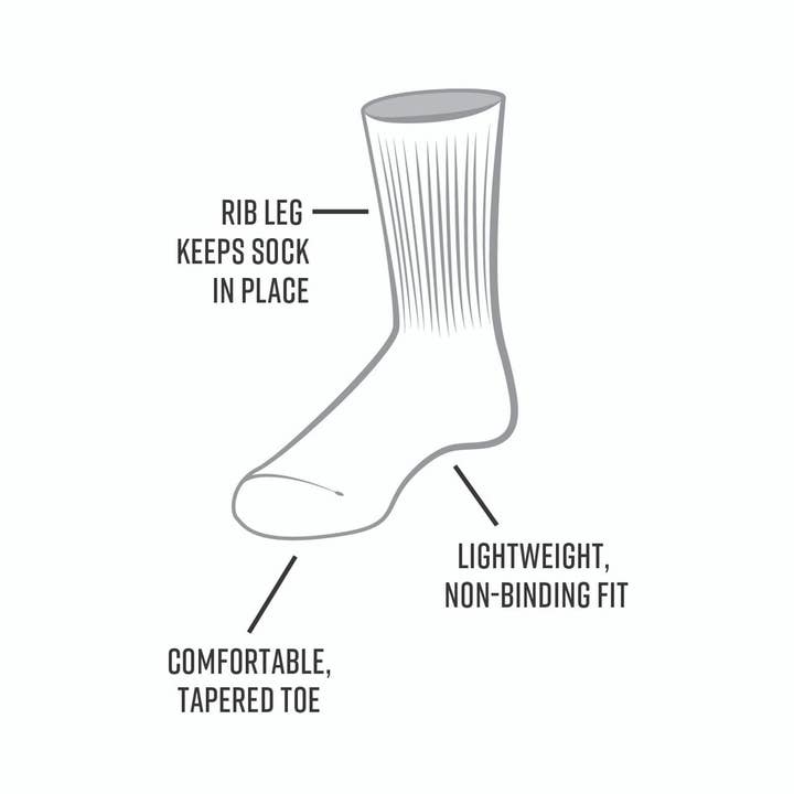 Maggie's Organics - Wholesale Socks - Unisex - Organic Cotton Socks - Lightweight Crew SS263