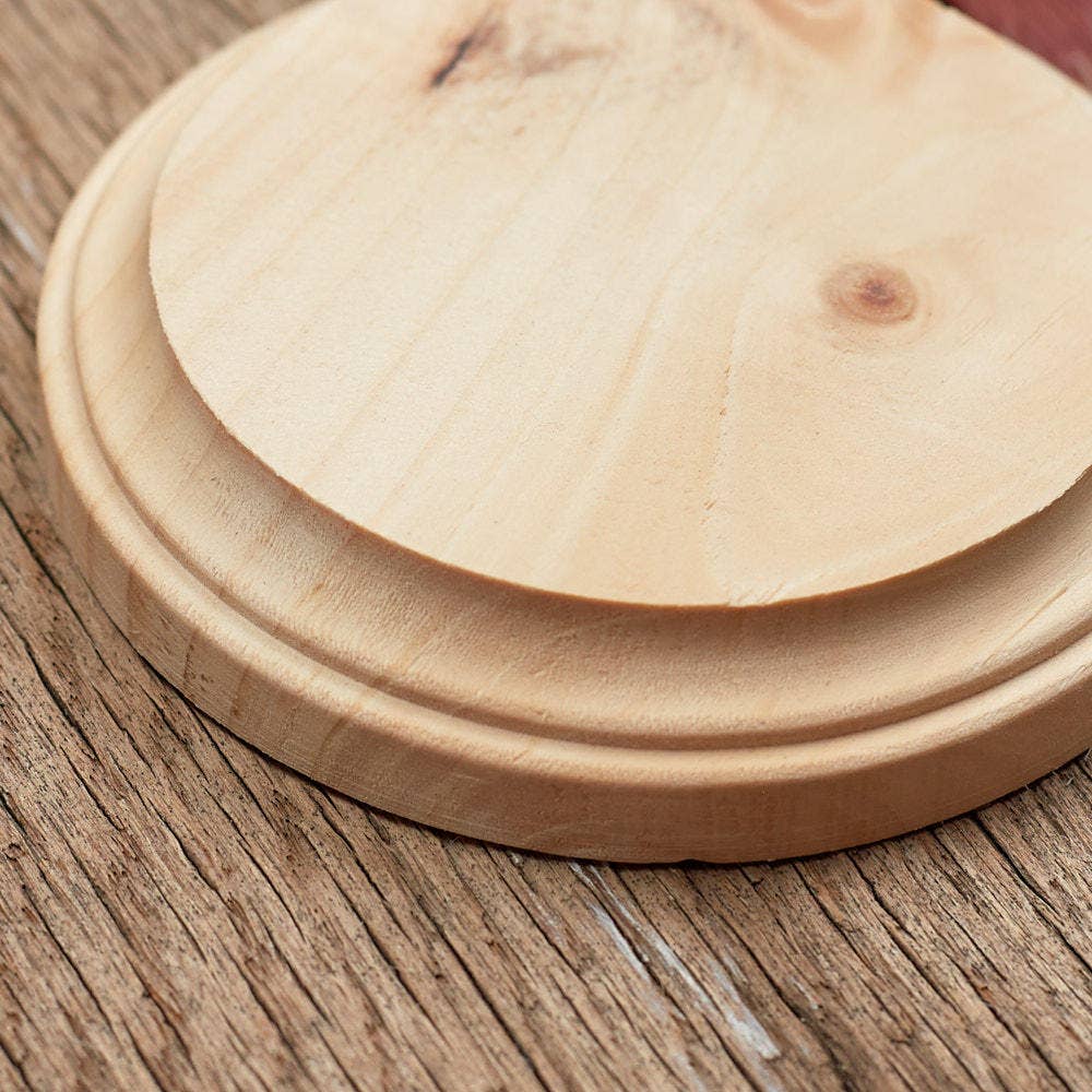 Factory Direct Craft - Wholesale Plaque - 4" Dia. x 3/4" Thick - Unfinished Wood Round Circle Plaque1