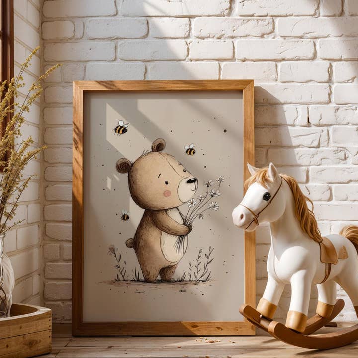 Impression Ourson | Art de la Forêt Neutre for wholesale by Artsriver