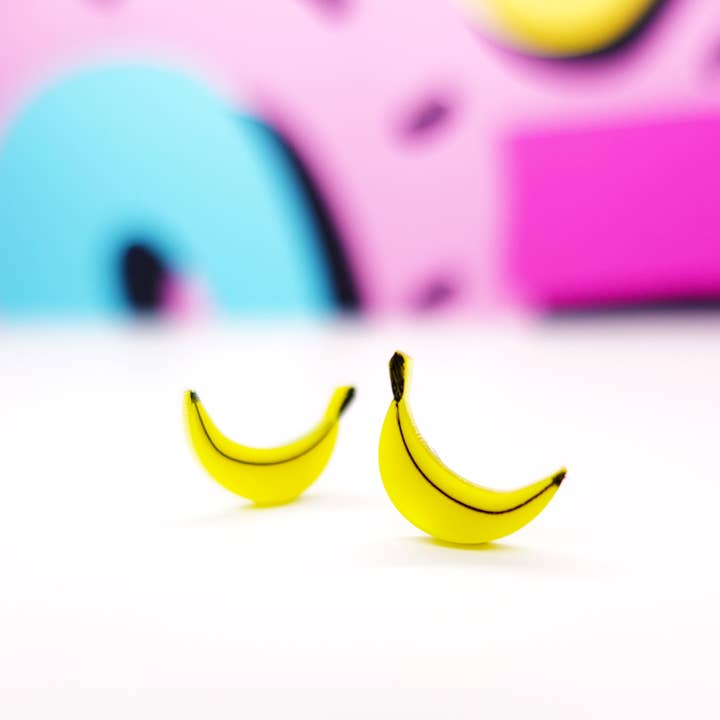 Silly Loaf – wholesale Stud/post earrings – Banana Stud Earrings1