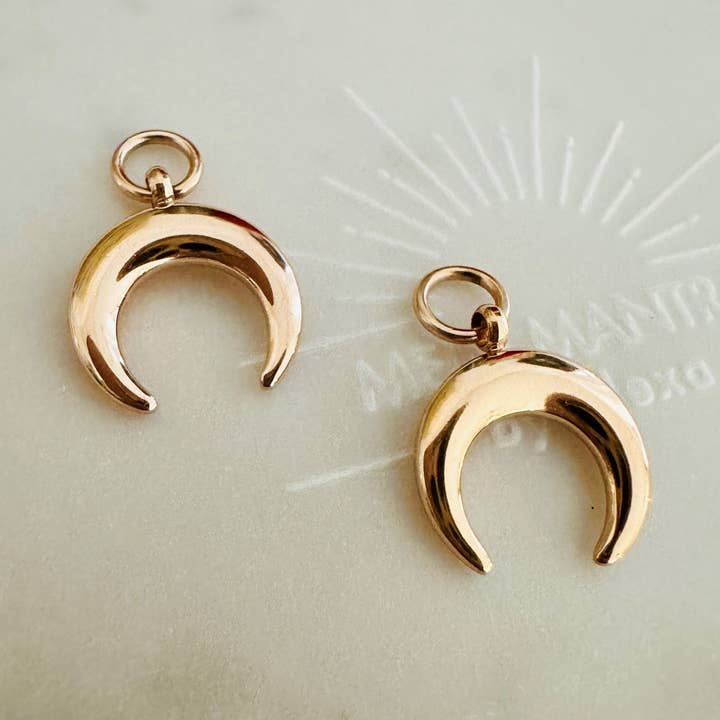 Mein Mantra - Wholesale Hoop Earrings - Crescent Charms0