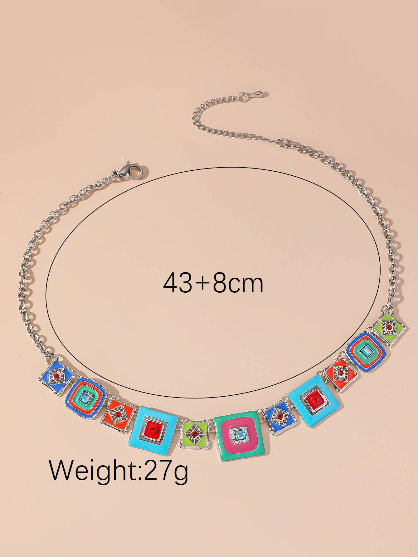 Blossom bijoux – Großhandel Gliederhalskette – 24PECC002 Halskette aus Edelstahl8