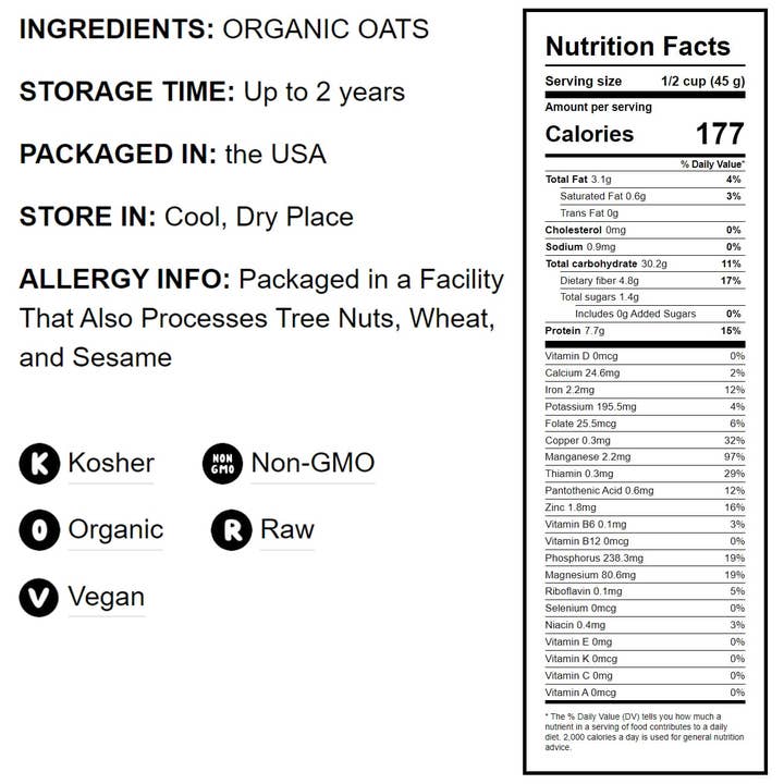 Food To Live - Wholesale Oats - Organic Steel Cut Oats - by Food To Live2