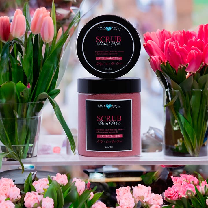 Gommage au Sucre Paris Petals pour la vente par Husk Her Happy