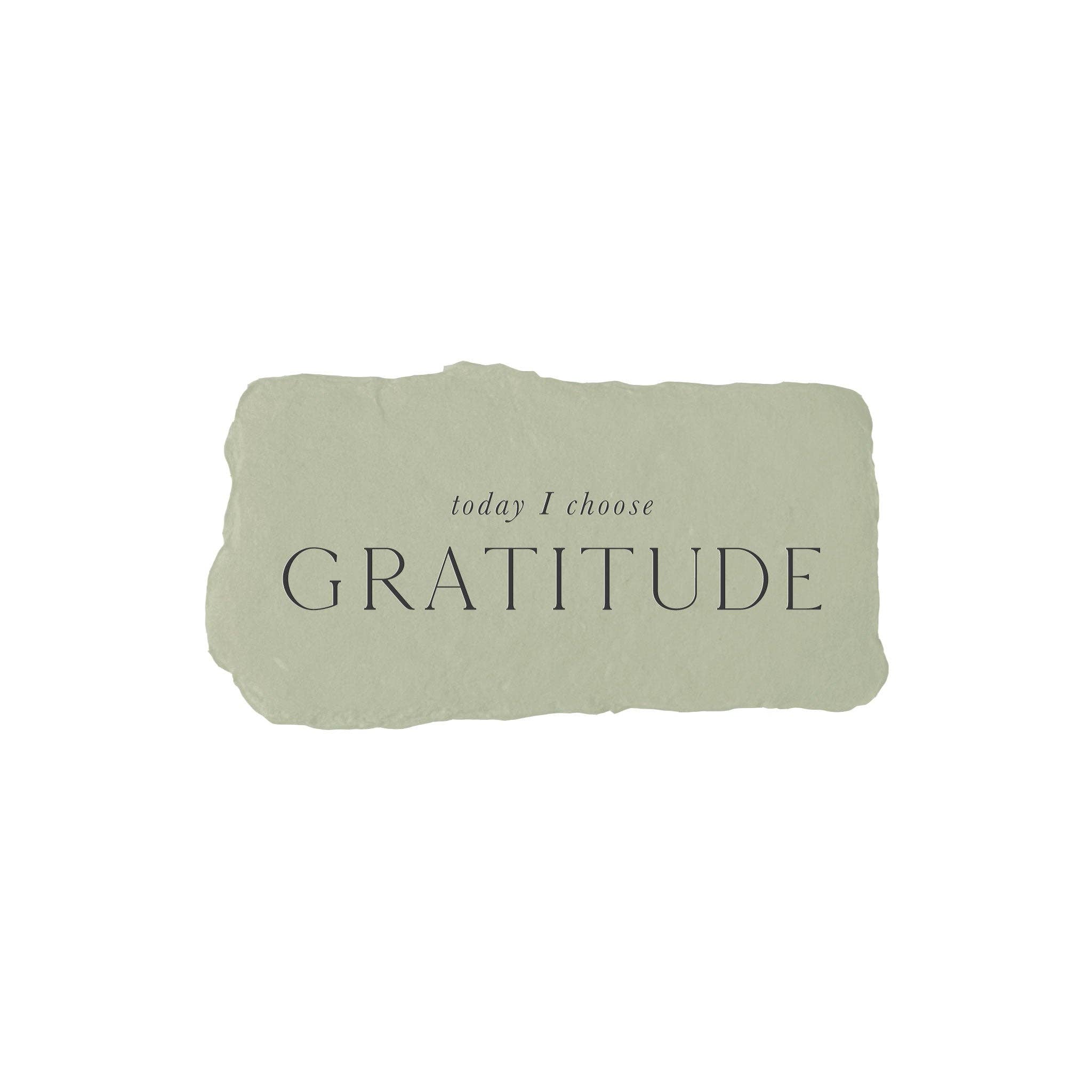 farmette - Wholesale Desk/tabletop sign - today I choose gratitude intention card
