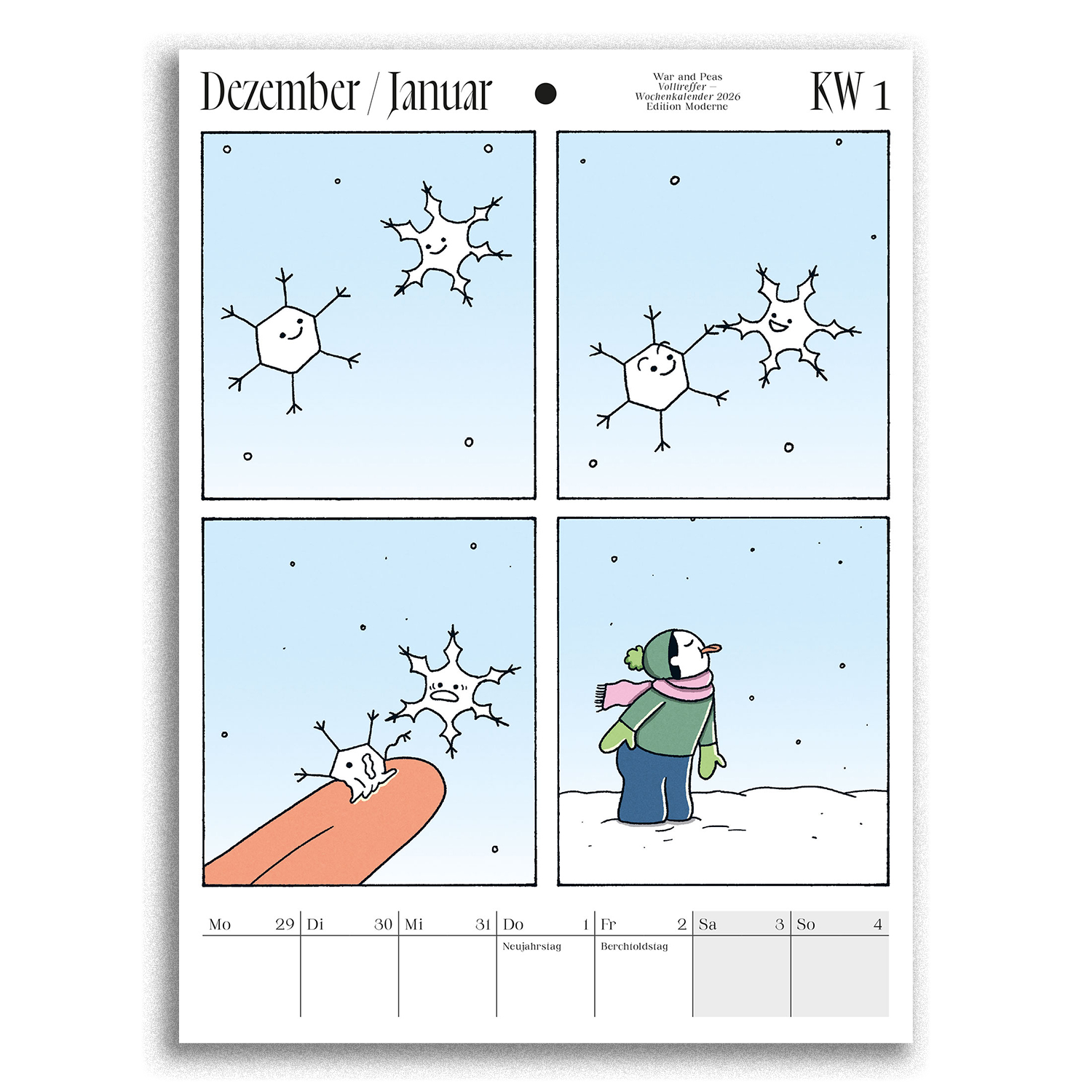 War and Peas - Wholesale Calendar - Volltreffer Wochenkalender 2026 – Deutschsprachig1