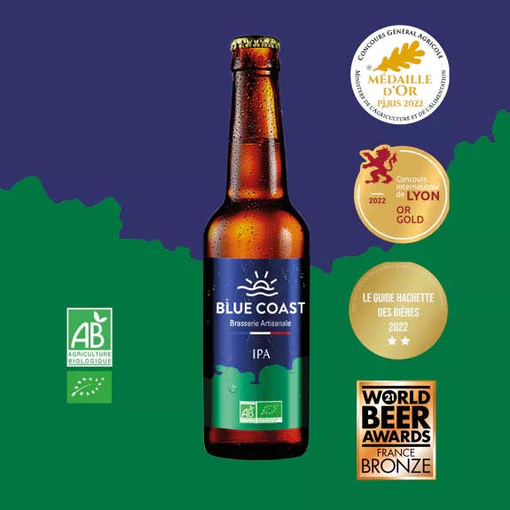 Craft Beer - IPA - ORGANIC - 33cl for wholesale by Blue Coast Brewing Company